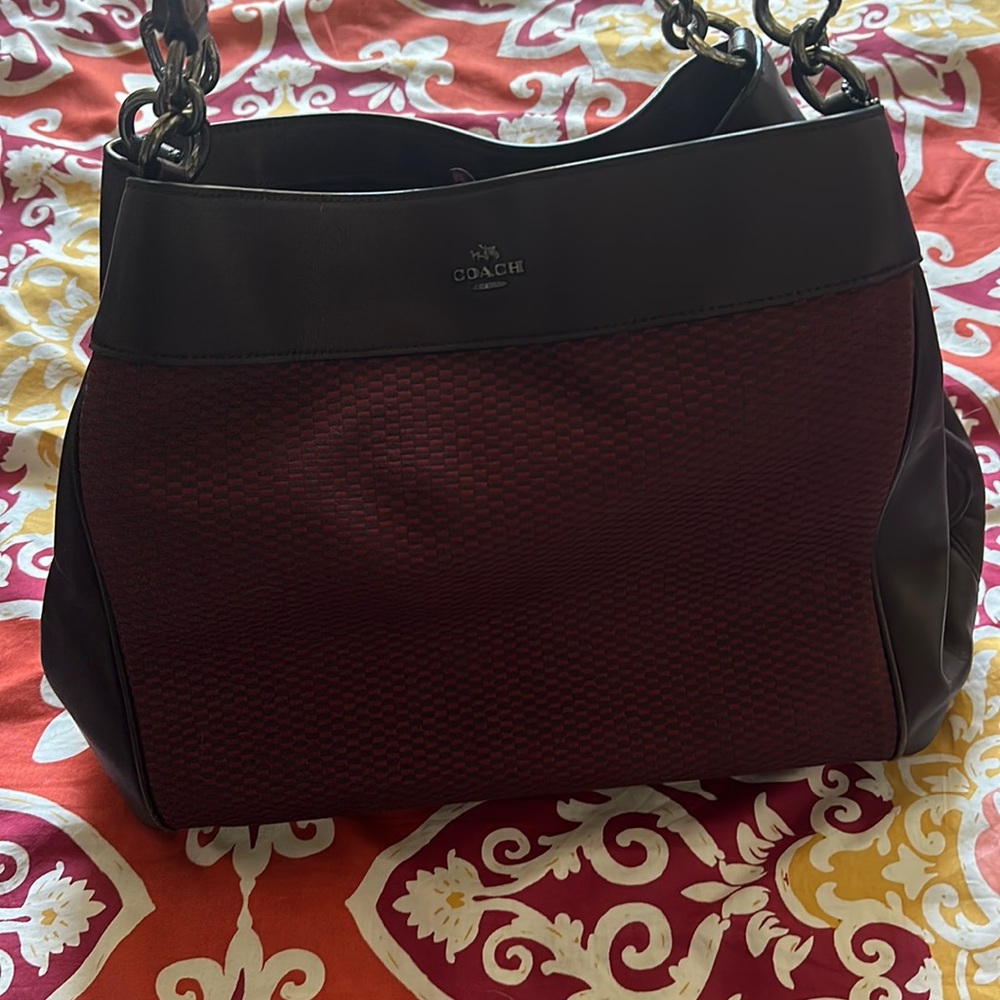Coach Purse Wine/Maroon